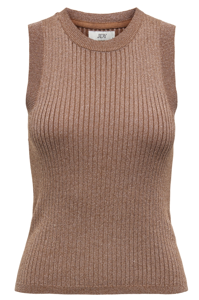 JDYBODILLA S/L O-NECK TOP KNT 15351393 ARGAN OIL/LUREX